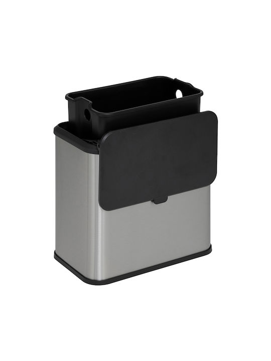 5Five Coș de Gunoi din Oțel Inoxidabil pentru Dulap Gri 5lt 1buc