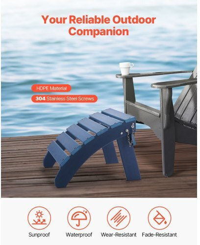 Stool Outdoor Blue 47.5x48x35cm
