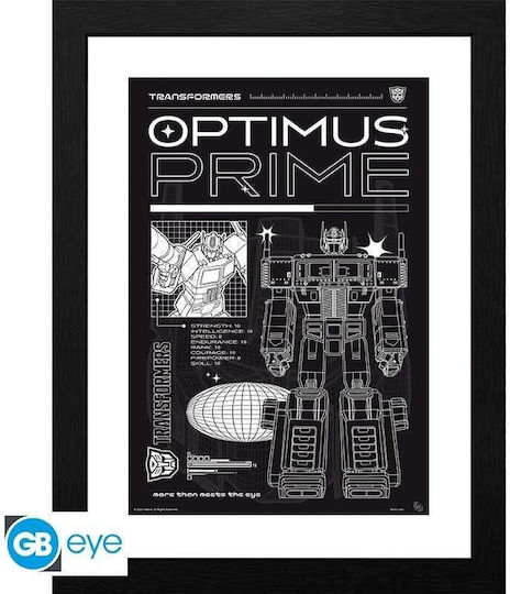 Transformers Gerahmter Druck "Optimus Schematic" 30x40 Gbydco404