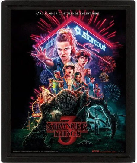 Pyramid International Stranger Things Summer Κάδρο σε Καμβά με Μήκος 26cm