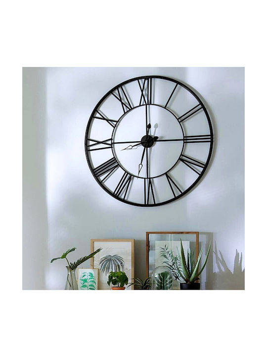 Atmosphera Silent Antique Wall Clock Metallic Black Ø70cm