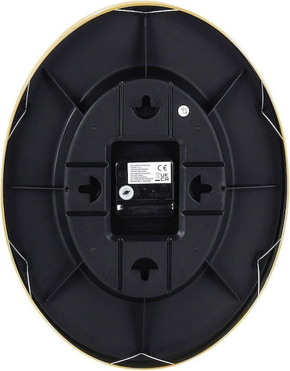 Zaros Zaros Metallische Wanduhr Schwarz 34x34,5cm