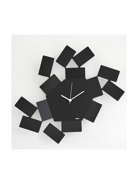 Alessi Ρολόι Τοίχου Μεταλλικό Μαύρο 46x33.5cm