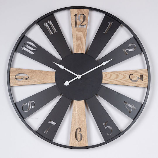 Wall Clock Wooden White 60x4.5cm