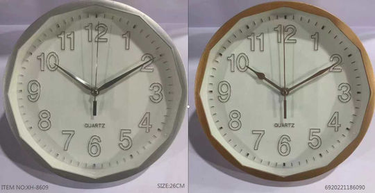 Ρολόι Τοίχου Πλαστικό Ø26cm Ρολόι Τοίχου Πλαστικό Ø26cm