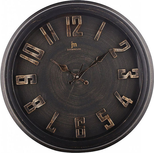 Justaminute Lowell Retro Αντικέ Ρολόι Τοίχου Πλαστικό Ø40cm