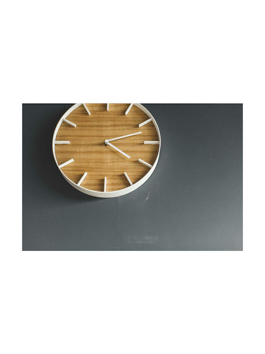 Yamazaki Ρολόι Τοίχου Μεταλλικό Λευκο Ø26.5cm
