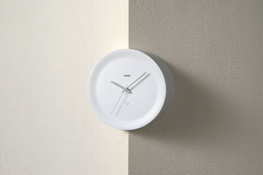 Alessi Ora Out Ρολόι Τοίχου Πολυρητίνης Λευκο Ø21cm