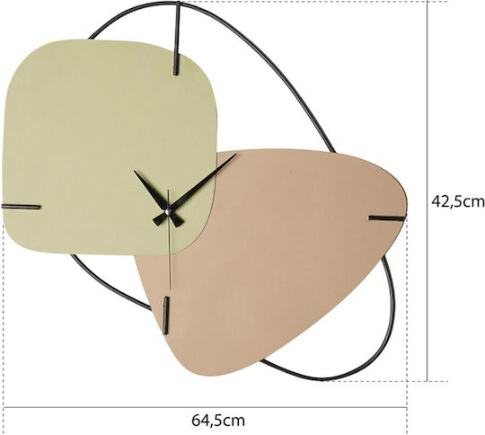 HomeMarkt Ρολόι Τοίχου Μεταλλικό Πράσινο 64.5x42cm