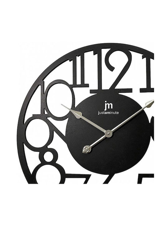 Justaminute Wanduhr Hölzernes Schwarz