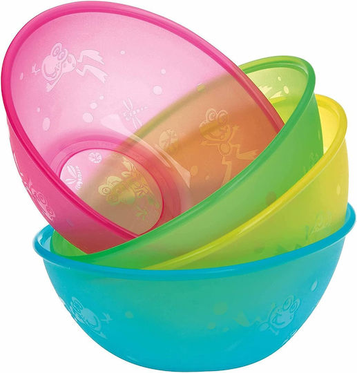 Nuby Baby Food Bowl made of Plastic Multicolour 4pcs 65671