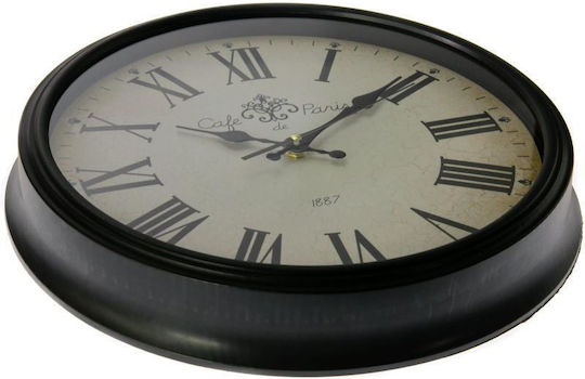 Viosarp Antike Metallische Wanduhr Mit Silbernem Ø35cm