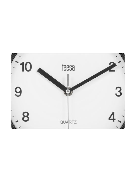 Teesa Ceas de Perete Plastic Negru Ø20cm