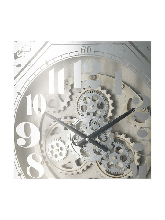 Artekko Antique Wall Clock Metallic White 60x60cm