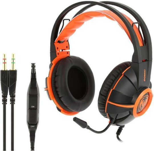 Somic G905 Over Ear Gaming Headset με σύνδεση 3.5mm Πορτοκαλί