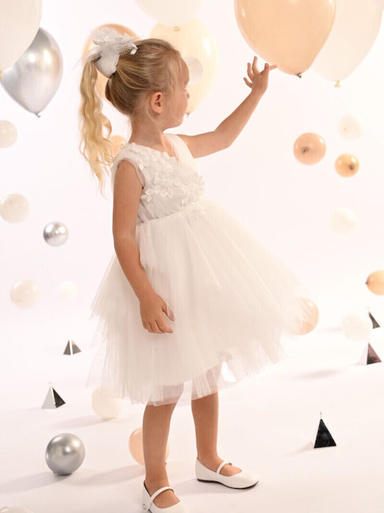 Baby Bloom White Baptism Dress made of Tulle