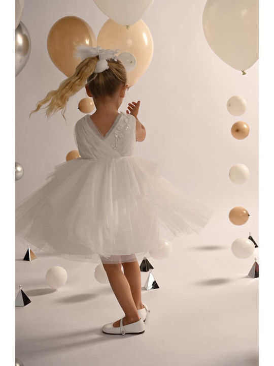 Baby Bloom White Baptism Dress made of Tulle