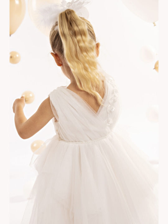 Baby Bloom White Baptism Dress made of Tulle