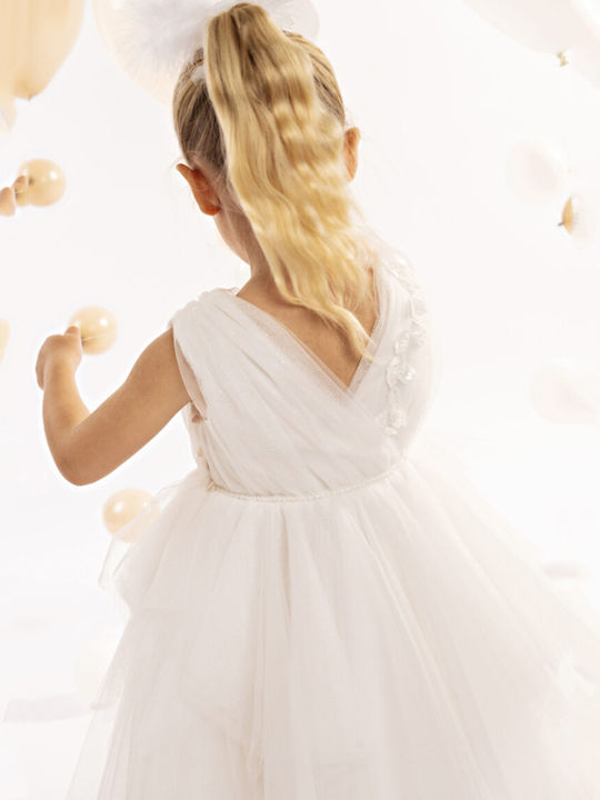 Baby Bloom White Baptism Dress made of Tulle