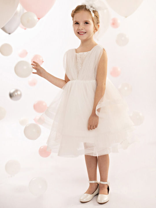Baby Bloom Weißes Taufkleid aus Tüll