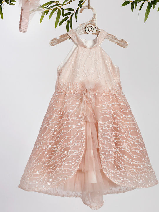 Lollipop Pink Baptism Dress Made of Tulle