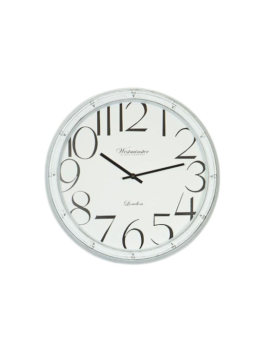 Wall Clock Plastic White Ø40cm