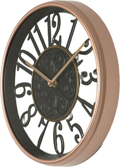 Wall Clock Plastic Black Ø30cm
