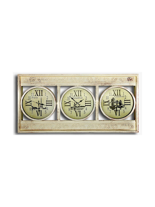 ARlight TGR-A-16 Wall Clock Wooden Ecru 100x50cm