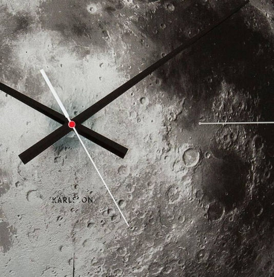 Karlsson Moon Ceas de Perete Plastic Gri Ø60cm