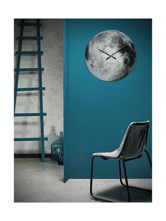 Karlsson Moon Ρολόι Τοίχου Πλαστικό Γκρι Ø60cm