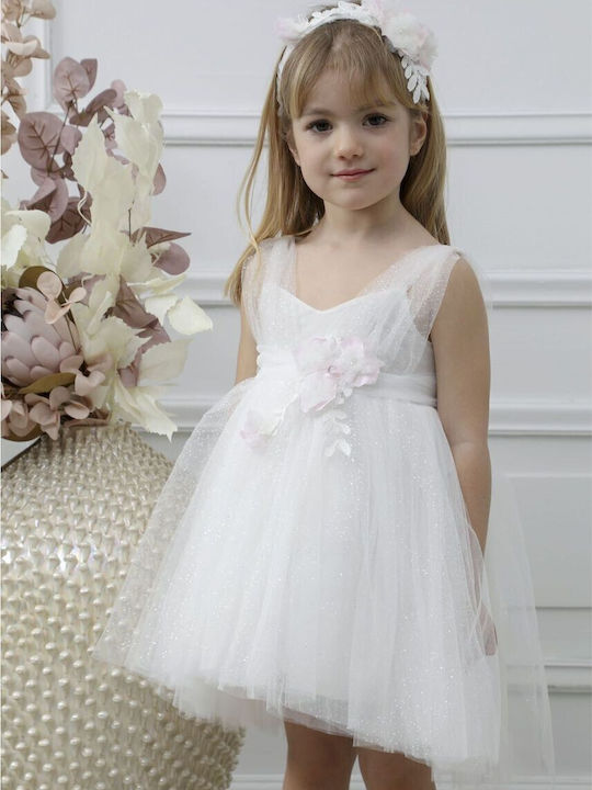 Mi Chiamo White Baptism Dress made of Tulle