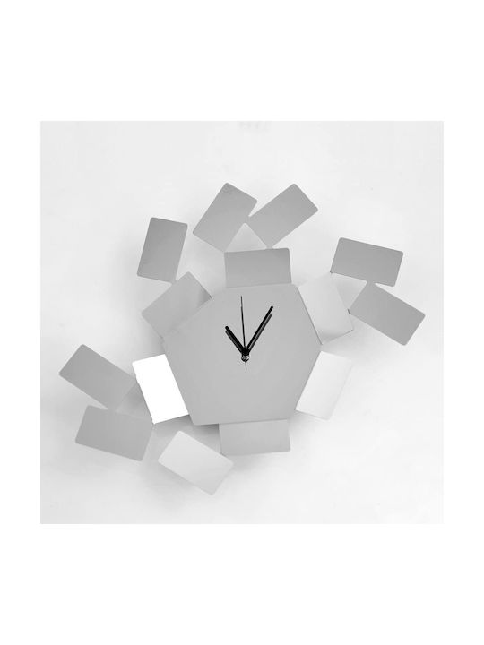 Alessi La Stanza Dello Scirocco Wall Clock Metallic Silver 46x33.5cm