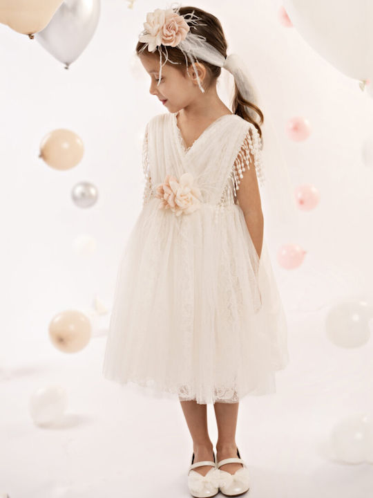 Baby Bloom White Baptism Dress made of Tulle