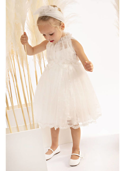 Baby Bloom White Baptism Dress made of Tulle
