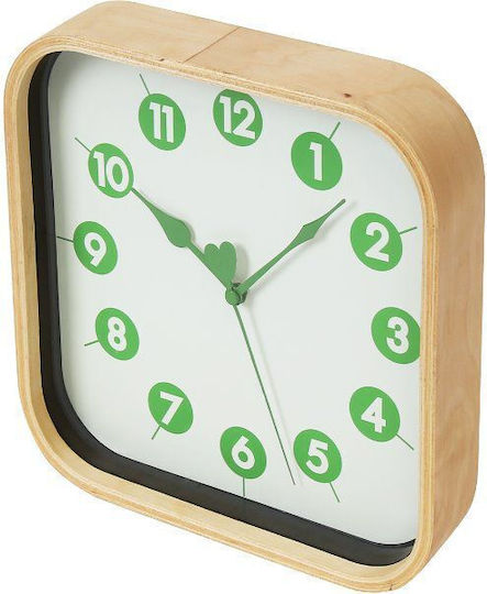 Platinet Morning Wanduhr Kunststoff Grün