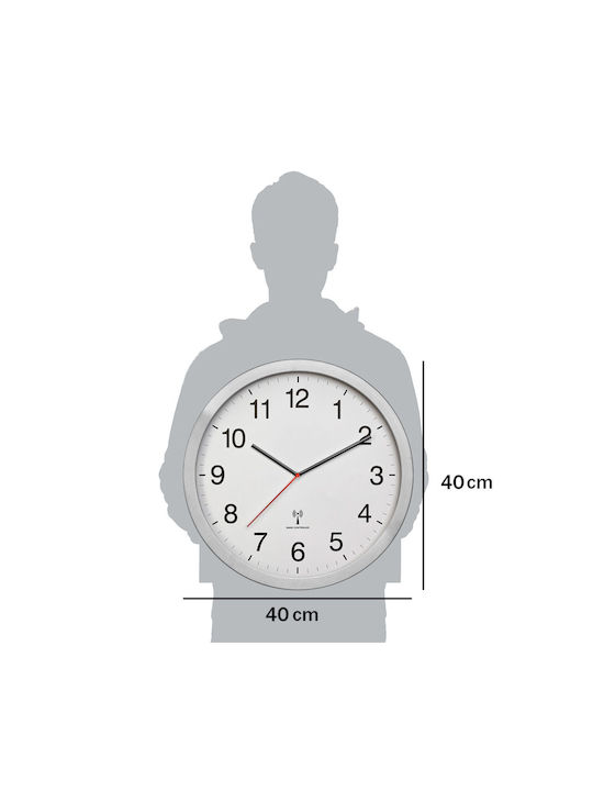 TFA Ρολόι Τοίχου Λευκό Ø40cm