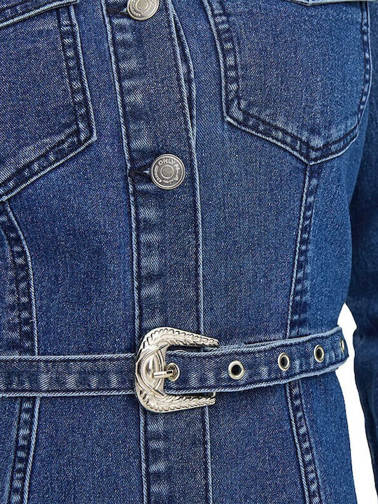 Life Rochie-cămașă Midi Denim Albastră