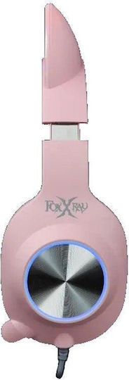 FoxXray BAL-62 ShinyCat Надушници Геймърски слушалки с връзка 3,5 мм Розов