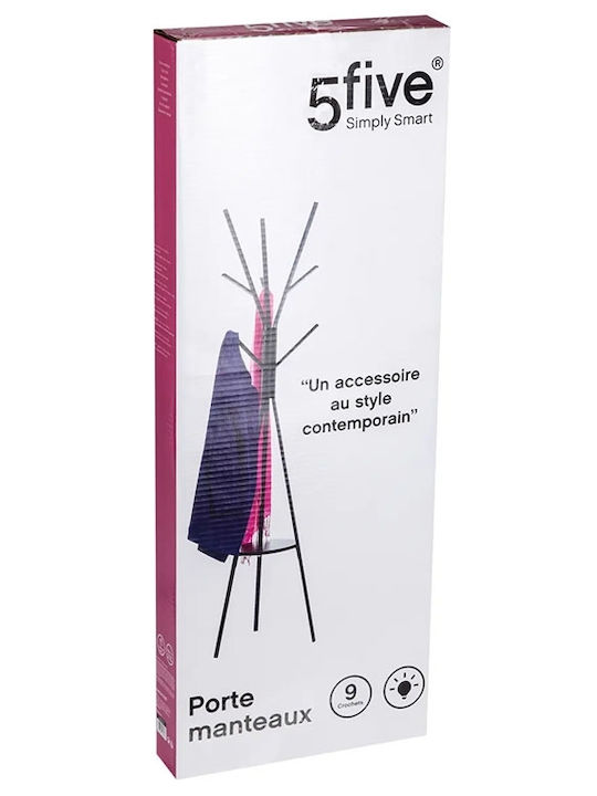 Atmosphera Metallic Coat Rack Black 44x42x180cm