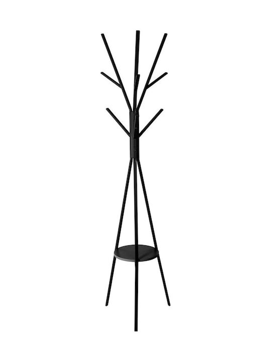Atmosphera Metallic Coat Rack Black 44x42x180cm