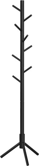 Vasagle Wooden Coat Rack Black 47x47x175cm