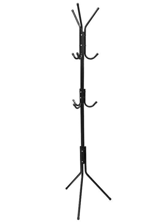 Leon Metal Coat Rack Black 42x42x167cm