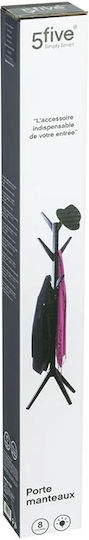 PanOikos Freistehender Kleiderständer Hölzernes Schwarz Schwarz 44.5x44.5x178cm