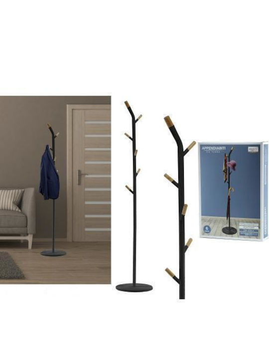 ArteLibre Dior Freistehender Kleiderständer Metallisch Black 175cm