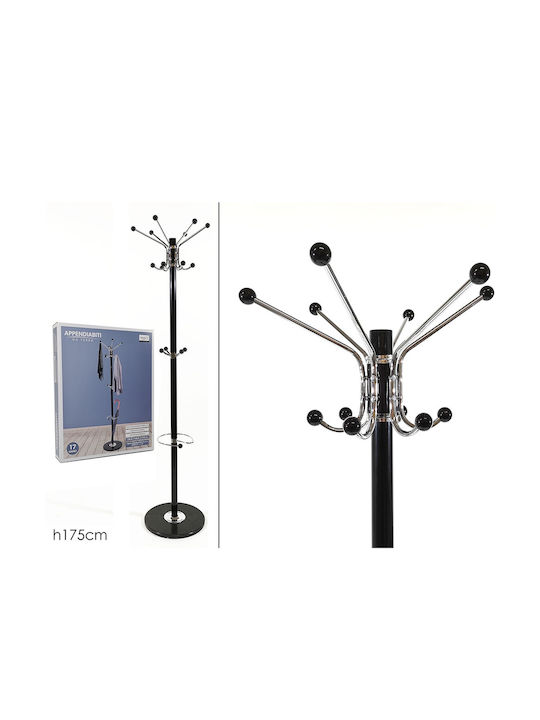 ArteLibre Dior Freistehender Kleiderständer Metallisch Black 175cm