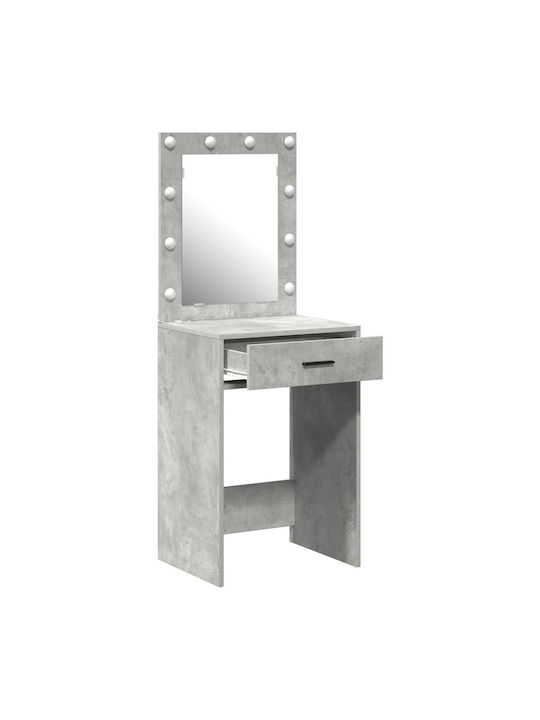 Wooden Makeup Dressing Table Concrete Grey 50x41x135cm
