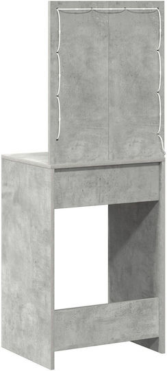 Bodenstehende Schminktisch Schlafzimmer Holz Grau mit Spiegel 50x41x135cm