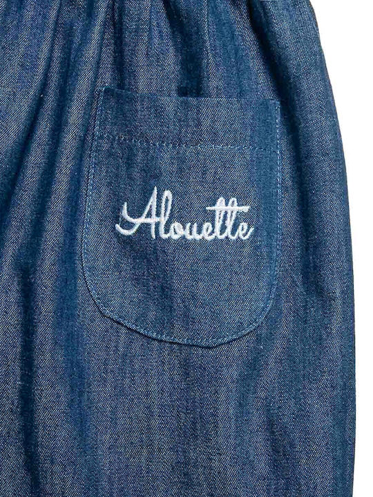 Kids Clothing Set with Dungarees Summer 3 Pieces Navy Blue
