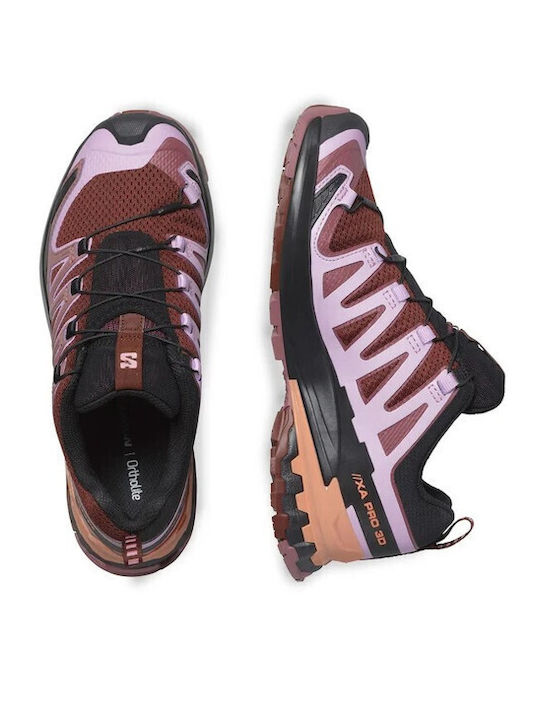 Salomon Xa Pro 3d Women's Burgundy Hiking Shoes