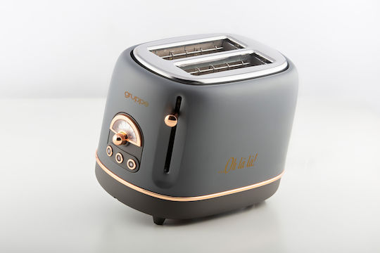 Gruppe TO-0201 Toaster 2 Slots 815W Gray